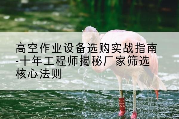 靖州剪叉式升降机厂家-高空作业设备选购实战指南-十年工程师揭秘厂家筛选核心法则