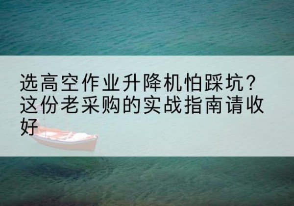 靖州高空作业升降机厂家推荐-选高空作业升降机怕踩坑？这份老采购的实战指南请收好